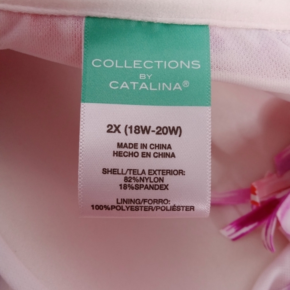 COLLECTIONS BY CATALINA SWIMSUIT TOP 2X (18W-20W) WITH FRINGE ORCHID BURST VGC - Picture 9 of 9